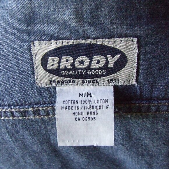 Brody jean jacket denim cowgirl cropped medium spring summer coat vintage 1990s - Picture 10 of 15